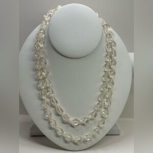 Vtg Sarah Coventry 60s Lucite Twisted Bead Necklace